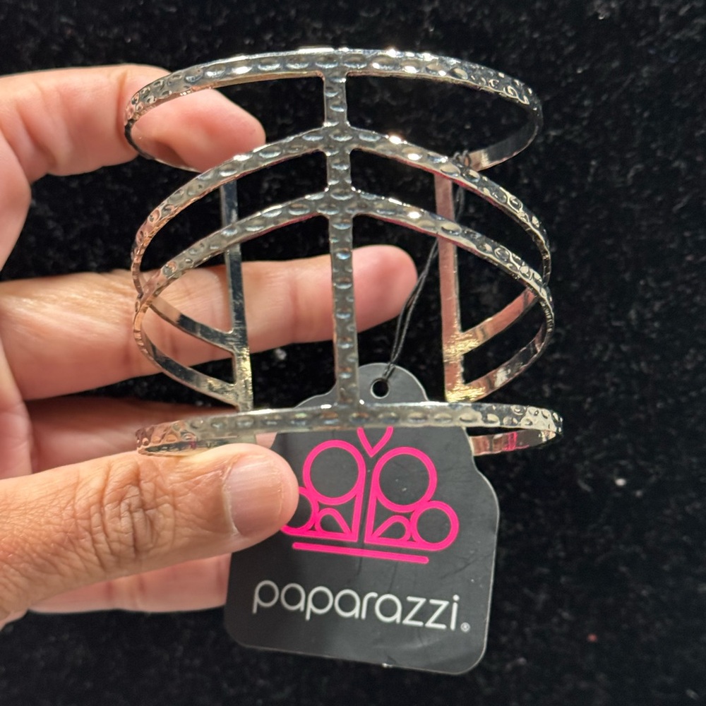 Paparazzi Silver Hammered Cuff Bracelet